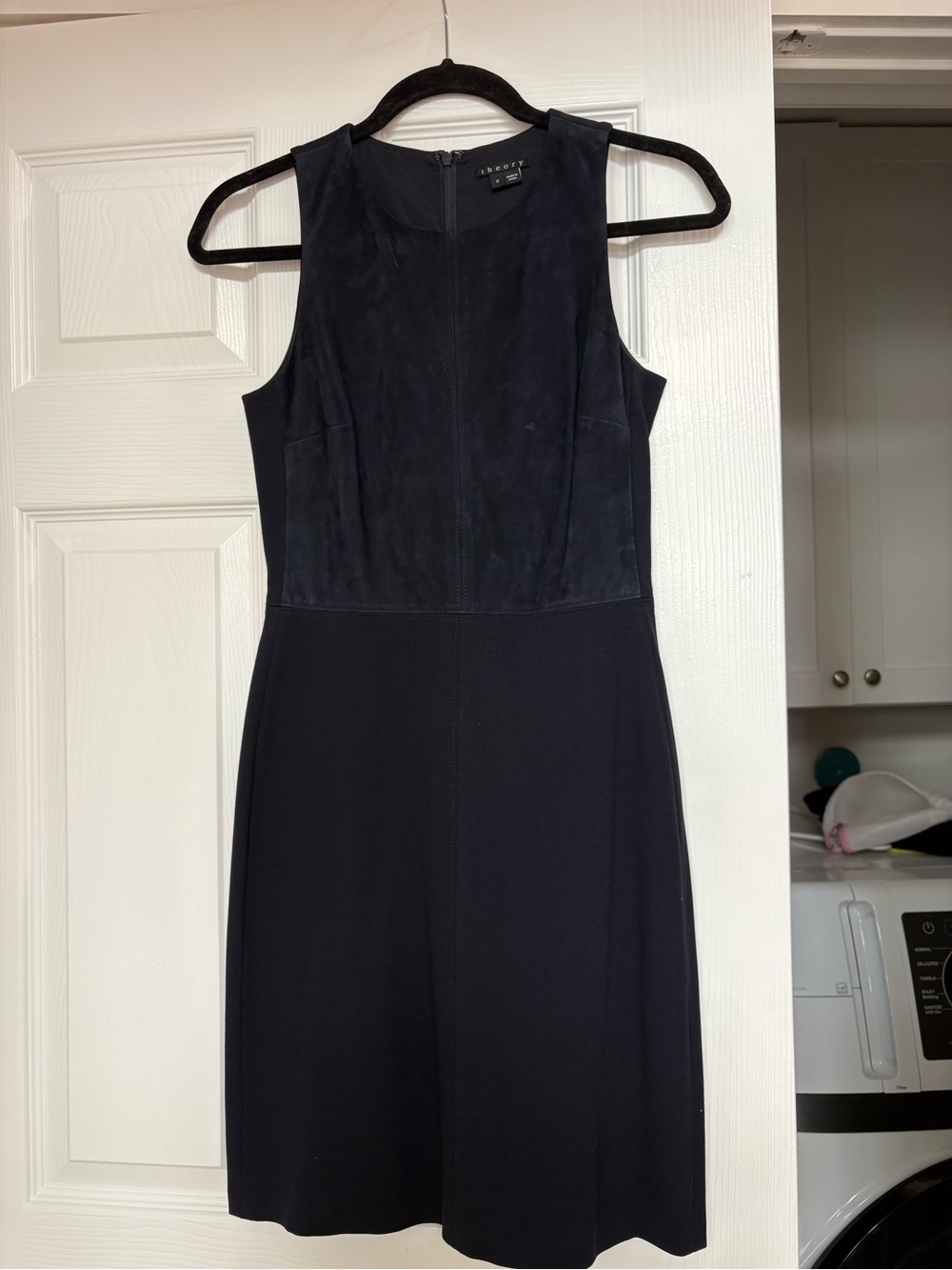 Theory Navy Sleeveless A-Line Dress